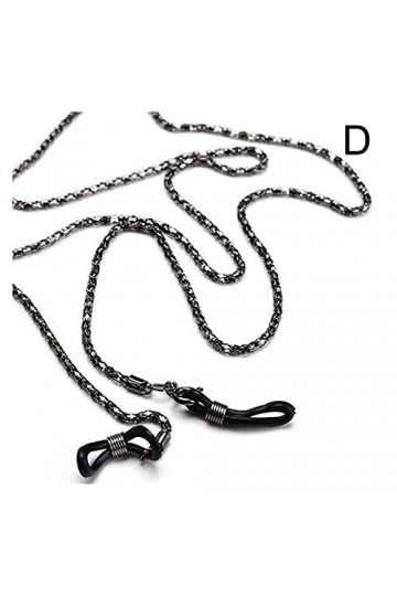 YANJ Mode 5 pcs Antidérapant en Métal Chaîne De Lunettes Cordon Femmes Hommes Lunettes De Soleil Titulaire Sangle Collier Or 