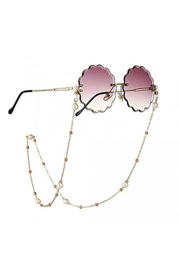 Porte-chaîne de lunettes pour femmes Chaîne de perles de perles Lanière de lunettes Sangle de lunettes de soleil Cordons Acce