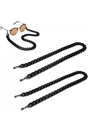 DSFEN 2PCS Porte-chaîne de Lunettes Lecture Cordons de Verre Lanière Alliage Chaîne de retenue de Lunettes Chaîne de Collier 