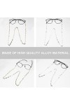 DSFEN 2 pièces Porte-Sangle de chaîne de Lunettes Perle chaîne de Lunettes de Soleil lanière Cordons de Cou Lunettes de Lectu