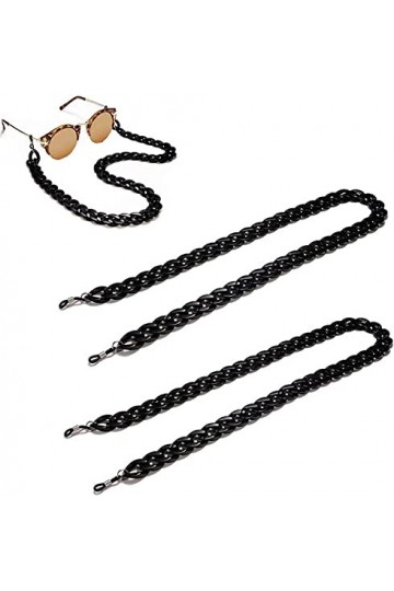 2 PCS Chaîne De Lunettes Lunettes De Soleil Sangle Titulaire Lecture Verre Cordons Lanière Acrylique Lien Collier Chaîne en M