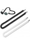 2 PCS Chaîne De Lunettes De Soleil Porte-Sangle De Lecture Cordons De Verre Lanière Acrylique Lien Collier Chaîne en Métal Lo