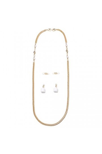 HAOLI Lunettes Chaînes Épaisse Chaîne Imitation Perle Lunettes Femmes Lunettes De Soleil Accessoires Multifonction Anti-Perte