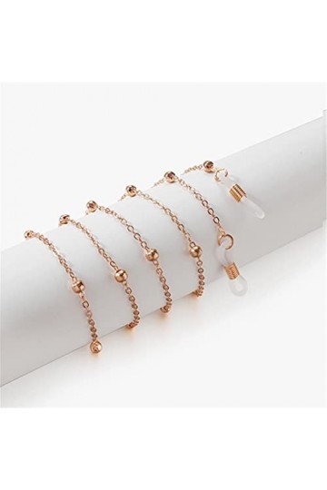 GJRFYJ Chaînes de lunettes de lunettes de lunettes chics Lunettes de soleil Lecture de lunettes perlées Chaîne de lunettes de