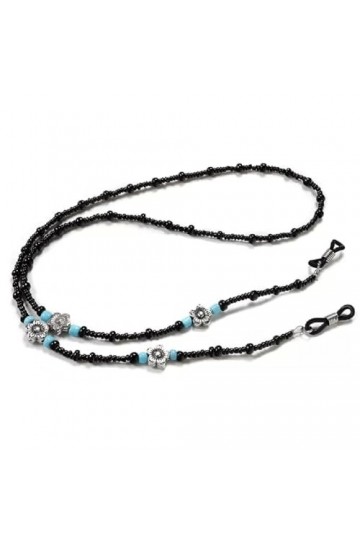 Sweden Chaîne de lunettes de cou suspendue, bande de corde de lunettes perlées antidérapante et Anti-chute Color : 1-Pack, S