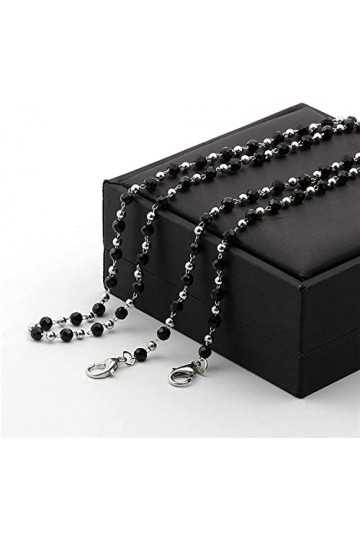 DSFEN Lunettes colorées chaîne perlée chaîne Collier Sangle perlée ing lanière Lunettes Sangles Porte-Lunettes de Soleil chaî