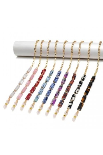 Sweden Chaîne de Lunettes Anti-Chute, décoration de Lunettes de Soleil suspendues au Cou Color : Deep Blue, Size : 78cm 