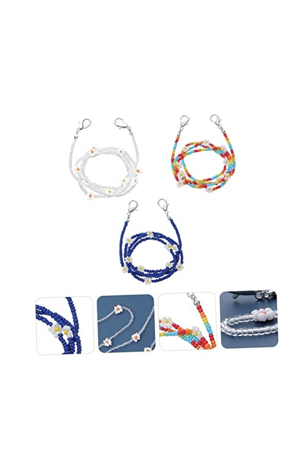 GALPADA 15 Pcs Chaîne De Masque De Marguerite Cordon De Lunettes Lanière Accessoires Esthétiques Sangle De Lunettes Sangle De