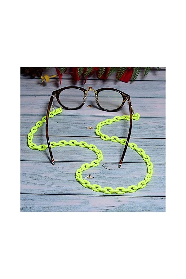 YANJ Mode Acrylique Lunettes De Soleil Chaîne Chic Femmes Antidérapant Lunettes De Lecture Lunettes Cordon Titulaire Courroie