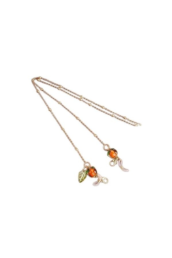 OQHAIR Chaînes de lunettes de soleil kaki pour femmes lecture lunettes perlées chaîne lunettes cordon lanière collier de lune