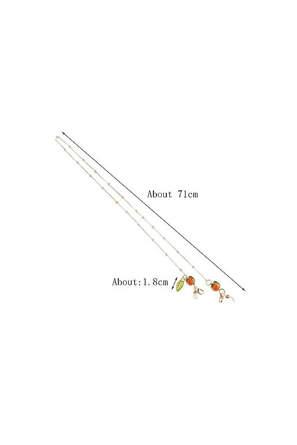 OQHAIR Chaînes de lunettes de soleil kaki pour femmes lecture lunettes perlées chaîne lunettes cordon lanière collier de lune