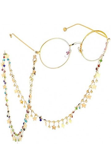 HaoLi Chaîne de Lunettes Simple Multicolore Cristal perlé Bracelet de chaîne de Lunettes de Soleil Cordon de retenue de Lunet