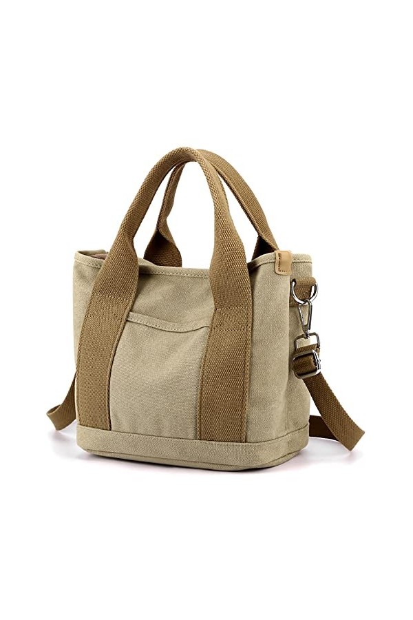 zhongningyifeng Petit sac à main pour femme - Mini sac fourre-tout en toile avec fermeture éclair - Pour lécole, les voyages