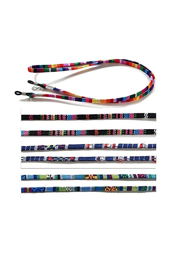 REVAHI 4 pièces Cordes de Lunettes pour Femmes Hommes Lunettes de Soleil Support de Sangle Cordon tressé Lunettes de Lecture 