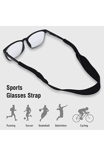 DSFEN Sangle de Lunettes, 5pcs Lunettes de Sport Sangle de Cou élastique retenue Cordon Porte-chaîne Longe Lunettes Lunettes 