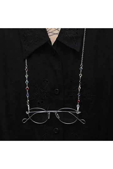 DSFEN 2pcs chaîne de Lunettes Lunettes de Soleil Support de Sangle Lecture Verre Cordons lanière Collier Lunettes retenue mét