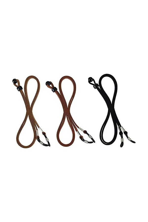 DSFEN Sangle de Lunettes Sangle de Lunettes en Cuir PU Retenue de Cordons de Lunettes