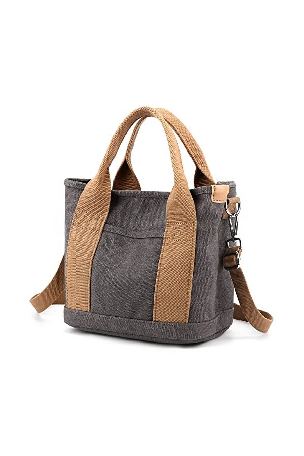 zhongningyifeng Petit sac à main pour femme - Mini sac fourre-tout en toile avec fermeture éclair - Pour lécole, les voyages