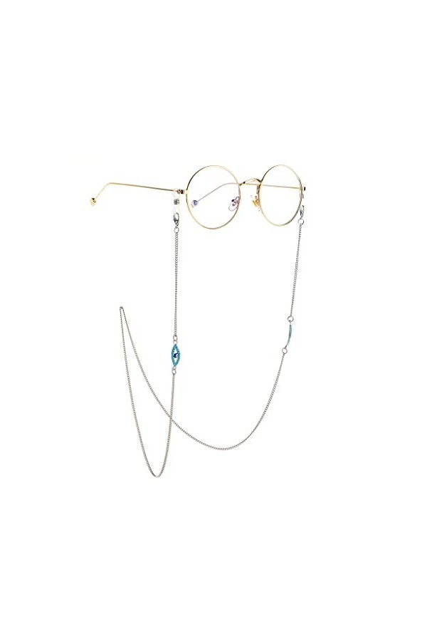 TONZN La chaîne de lunettes en acier inoxydable ne perd pas de couleur la chaîne de lunettes de chaîne de suspension antidéra