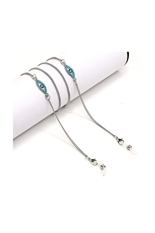 TONZN La chaîne de lunettes en acier inoxydable ne perd pas de couleur la chaîne de lunettes de chaîne de suspension antidéra
