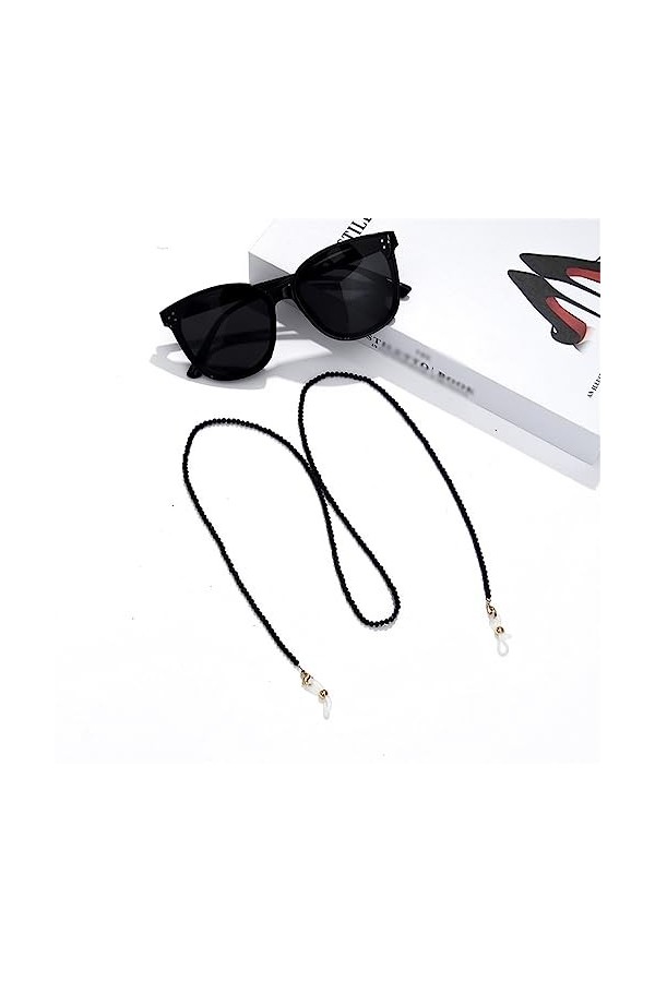 TONZN Chaîne de lunettes en cristal artificiel chaîne de suspension pour écouteurs suspendus au cou des femmes couleur : E, 