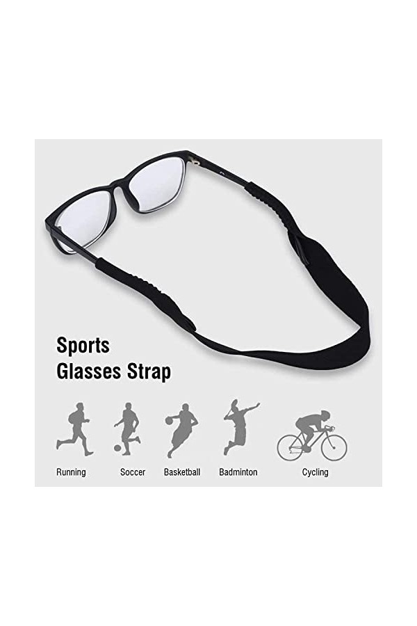 DSFEN Cordons de Cou pour Lunettes - Sangle élastique pour Lunettes - Lunettes de Sport