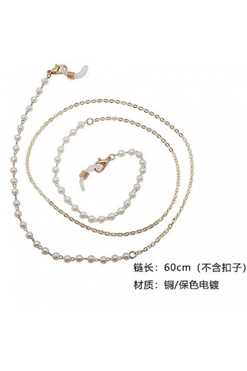 Chaîne de Lunettes de Perle Chaîne de Masque Galvanoplastie Couleur : D, Taille : 60cm D 60cm 