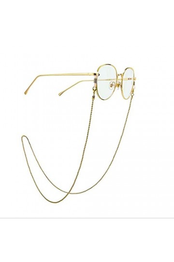 chaîne de lunettes Chaîne de lunettes pour femmes Gold Couleur Perle Chaîne Chaîne Hip Hop Lunettes Sangle Lunettes de soleil