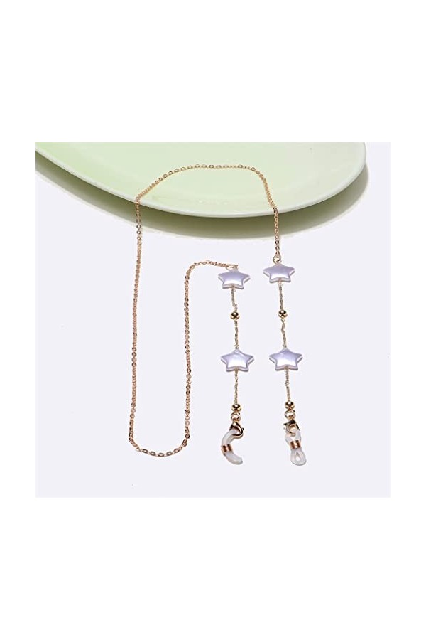 SDFGH Fashion Handmade Star Pearl Beaded Glasses Chaîne Lunettes Chaîne Lunettes Corde