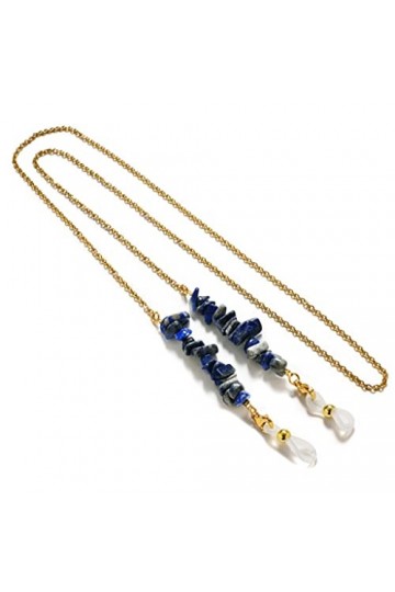 Chaîne de perles en pierre Chaîne de lunettes faite à la main pour lunettes de lecture Cordon Lunettes de soleil Porte-sangle