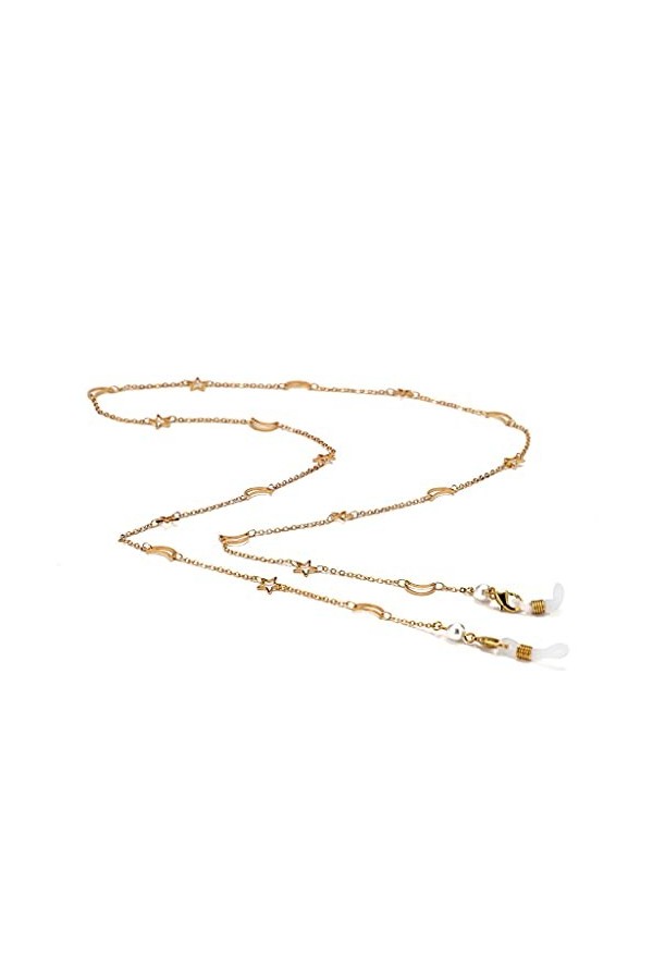 Chaînes de Lunettes de Soleil Creux Étoile Lune Chaîne de Placage de Cuivre Femmes Lanière Lunettes Accessoires Tenir Sangles