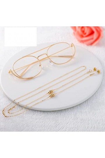 ZORZA Chaînes Lunettes lanière for Femmes Perles Lunettes retenue Vintage élégant Porte-Lunettes chaînes