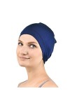 Jasmine Silk Bamboo Sommeil Cap - Convient pour Chemo et Perte de Cheveux - Cardani Chemo Cancer Hat Noir 