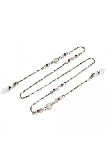 Halter Lunettes Corde Chaîne Longe Lunettes de Soleil Perle Cristal Lunettes de Soleil Chaîne de Lunettes Couleur : D, Taill