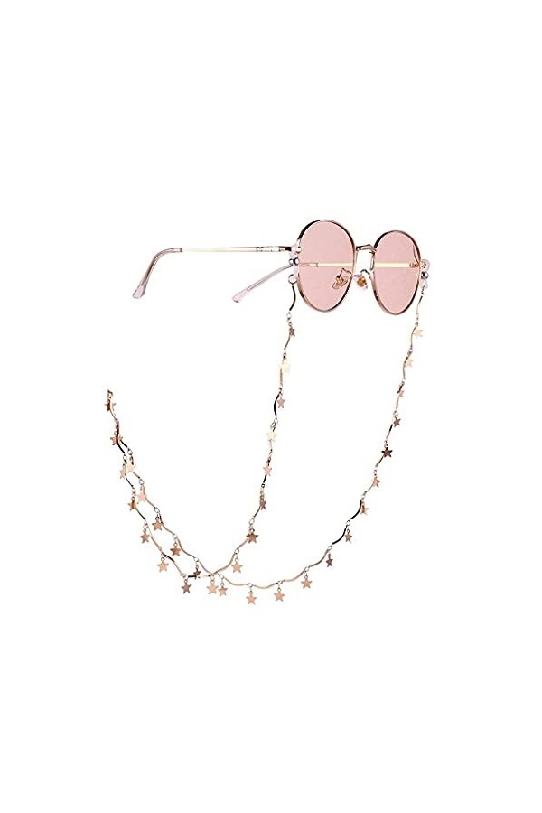 Chaînes de Lunettes Chaîne Star Wave à Cinq Branches Lanyard Lunettes de Lecture Chaînes Femmes Accessoires Hommes Lunettes d