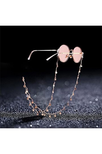 LLLY Chaîne De Lunettes Lanière à Queue détoile à Cinq Branches Lanière de Lecture Lunettes Lunettes Chaînes Femmes Accessoi