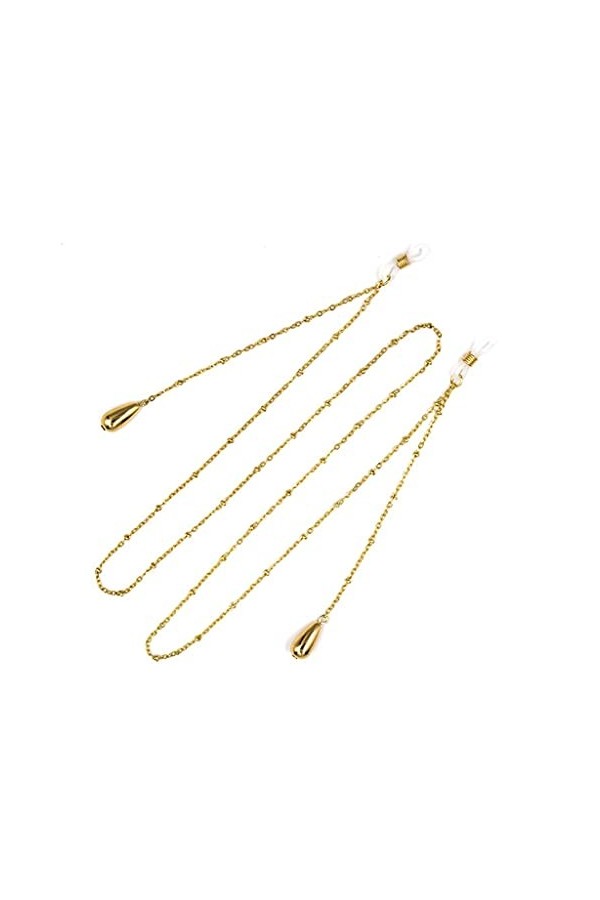 Chaîne de lunettes en or pour femmes Perles rondes Longe Lunettes de mode Sangle Lunettes de soleil Cordons Accessoires de lu