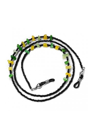 Cordon de chaîne de lunettes Lunettes de lecture Lunettes de soleil avec chaîne Bracelet de lunettes perlées Couleur : C, Ta