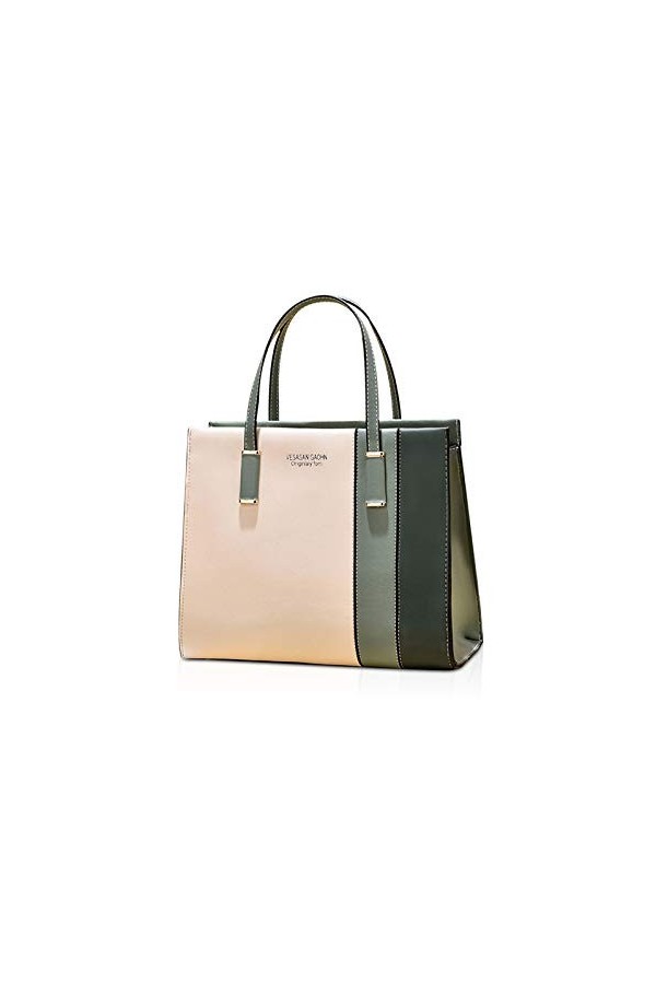 NICOLE & DORIS Sac à Main Multicolore Femme Sac Porté Epaule Elegant Sac Rayures PU Cuir Cabas Fourre-Tout Sac Bandoulière Mo