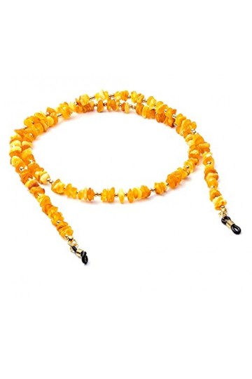 Chaîne de lunettes en ambre pour homme et femme - Support de lunettes de soleil pour empêcher les lunettes de glisser vers le