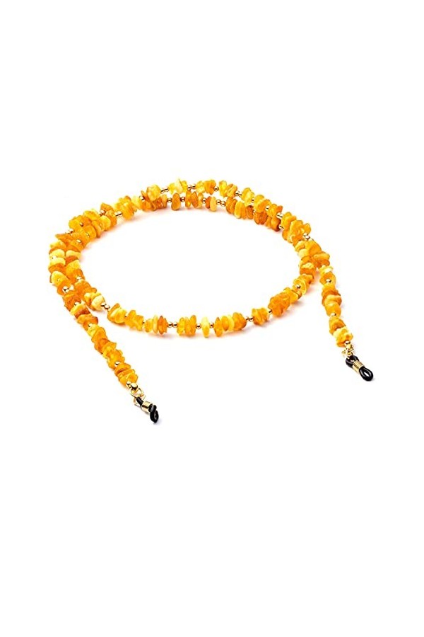 Chaîne de lunettes en ambre pour homme et femme - Support de lunettes de soleil pour empêcher les lunettes de glisser vers le