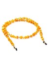 Chaîne de lunettes en ambre pour homme et femme - Support de lunettes de soleil pour empêcher les lunettes de glisser vers le
