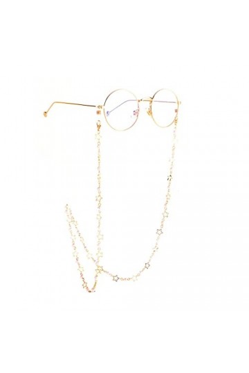 TONZN Chaîne de lunettes de chaîne de lunettes détoile de perle de cuivre faite à la main de mode couleur : D, taille : 1 