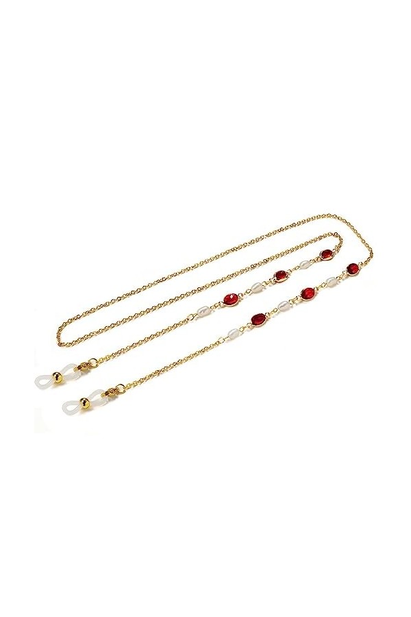 Chaîne décorative Chaîne de lunettes de perles deau douce Bracelet de chaîne de lunettes de corde Couleur : E, Taille : 78C