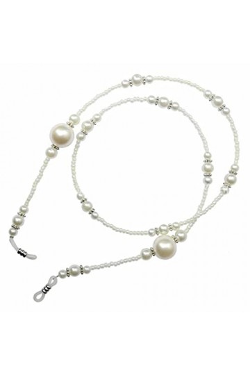 OQHAIR 1PCs Perle Perlée Lunettes Chaîne Collier Lunettes De Soleil Porte-Lunettes Longe Lunettes De Lecture Porte-Lunettes C