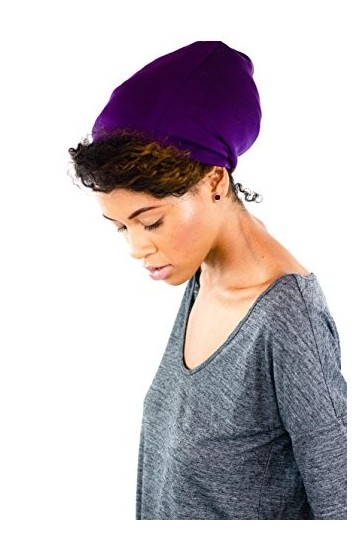 Grace Eleyae Casquette de sommeil doublée en satin pour femme, lilas, Taille M
