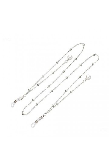 Chaîne de Lunettes en métal Longe de Lunettes Anti-Perte Perle Vintage Couleur : E, Taille : 70cm E 70cm 