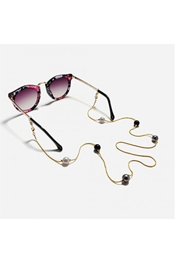 HOUKAI Bohême Cordes de Perles dimitation à Trois Couleurs Lecture Lunettes Chaîne Mode Femmes Sunglasses Accessoires Lanyar