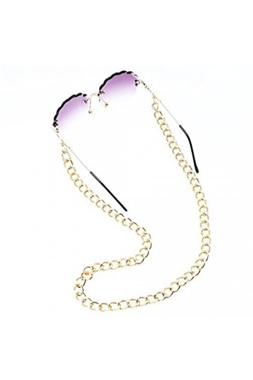 Porte-chaîne de Lunettes pour Femmes Exagéré épais Hip Hop Strap Lunettes de Soleil Cordons Accessoires décontractés Couleur