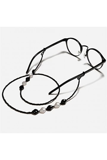 HOUKAI Bohemia Noir Blanche Blanche BEADÉRICE Cordons de chaîne Lecture Lunettes Chaîne Femmes Sunglasses Accessoires Lanyard